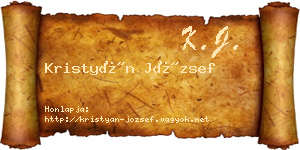 Kristyán József névjegykártya
