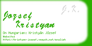jozsef kristyan business card
