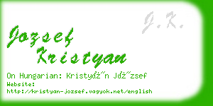 jozsef kristyan business card
